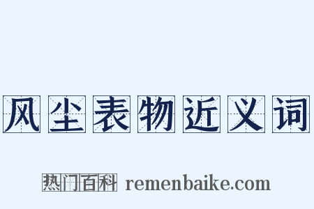 风尘表物近义词是什么意思的图片